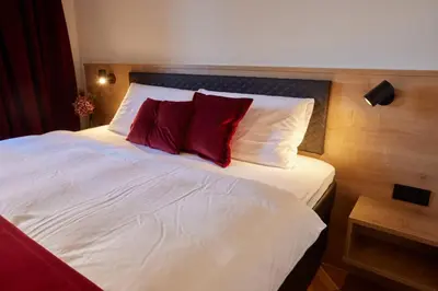 Ein Bett oder Betten in einem Zimmer der Unterkunft Erler Koornhuus # Herberge # Bett & Bike