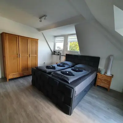 Ein Sitzbereich in der Unterkunft Ferienwohnung Fernblick