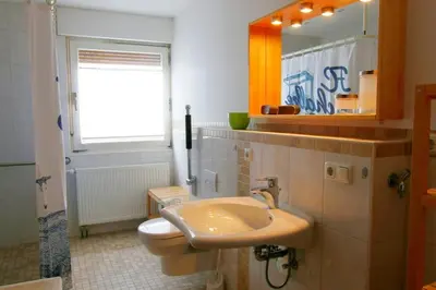 Ein Badezimmer in der Unterkunft FeWo Johan - ideal für 1-2 Personen, eigene Terrasse