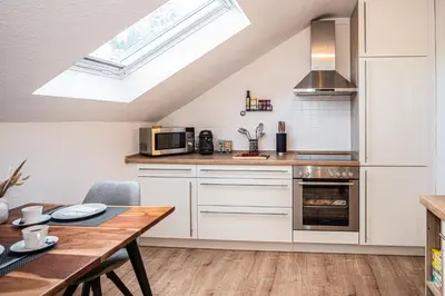 Küche/Küchenzeile in der Unterkunft Neue Ferienwohnung in Marl