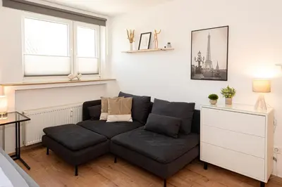 Ein Sitzbereich in der Unterkunft Neue Ferienwohnung in Marl