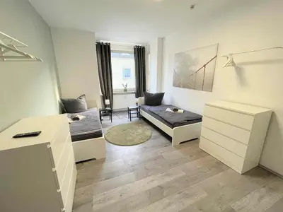 Ein Sitzbereich in der Unterkunft work & stay in Gelsenkirchen