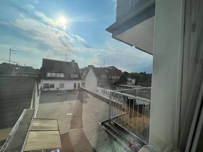 Ein Balkon oder eine Terrasse in der Unterkunft Suite 110qm nahe Rhein