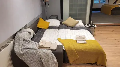 Ein Bett oder Betten in einem Zimmer der Unterkunft Modern Loft near City I free Parking I WiFi