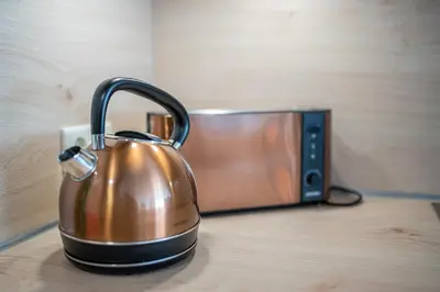 Kaffee-/Teezubehör in der Unterkunft Golden Design Apartment, Zentral, Familie und Business, 1000 Mbit