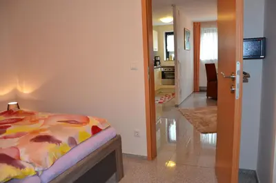 Ein Bett oder Betten in einem Zimmer der Unterkunft Ferienwohnung in Fuhlenbrock
