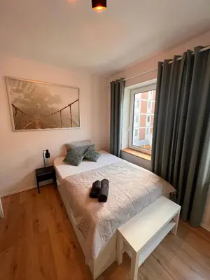 Ein Bett oder Betten in einem Zimmer der Unterkunft Monteurswohnungen in Dorsten - Zentrum - NEU saniert