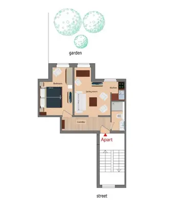 Grundriss der Unterkunft Golden Apartments