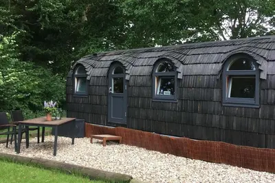 Ein Garten an der Unterkunft Tiny House Kotten Kunterbunt