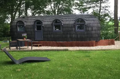Ein Garten an der Unterkunft Tiny House Kotten Kunterbunt