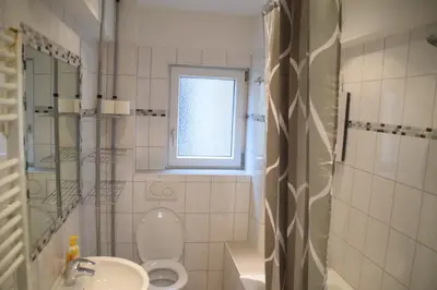 Ein Badezimmer in der Unterkunft Ruhrbetten