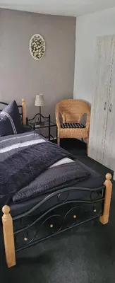Ein Bett oder Betten in einem Zimmer der Unterkunft UnterwegsZuHause