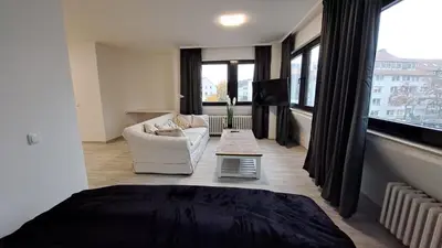 Ein Sitzbereich in der Unterkunft Wohnung am Krankenhaus, Ruhr, Wasserbhf.