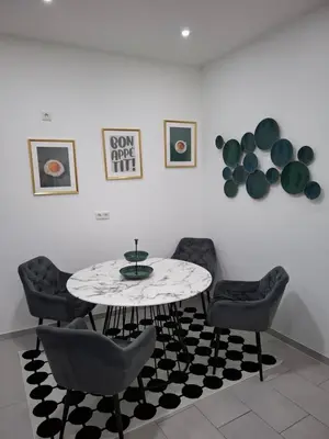 Ein Sitzbereich in der Unterkunft Elegantes Design-Elberfeld-Zentral-Bahnhof-Terrasse W5