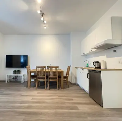 Küche/Küchenzeile in der Unterkunft JayBnB - Modern eingerichtetes Apartment zentral in Dortmund