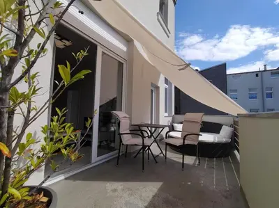Ein Balkon oder eine Terrasse in der Unterkunft Apartment Voria