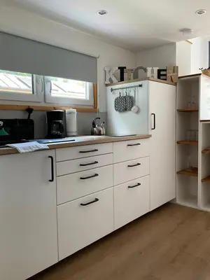 Küche/Küchenzeile in der Unterkunft Tiny House Ruhr im PIER9 Tiny House Hotel