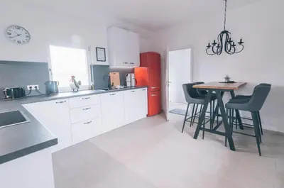 Küche/Küchenzeile in der Unterkunft Ferienwohnung In den Wiesen