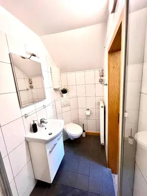 Ein Badezimmer in der Unterkunft 3 Zimmer, 5 Schlafplätze, zentral Hagen Süd, 4 min zur A45, frei parken