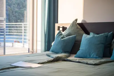 Ein Bett oder Betten in einem Zimmer der Unterkunft Strandhaus Hagen