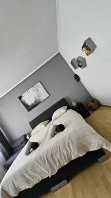 Ein Bett oder Betten in einem Zimmer der Unterkunft Top Central Stay - Cozy Bedroom & Kitchen in the Heart of the City and Hauptbahnhof