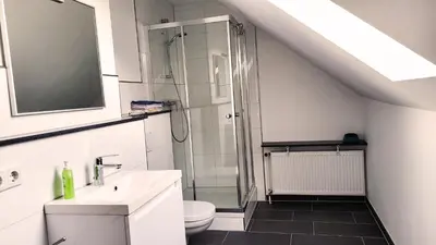 Ein Badezimmer in der Unterkunft Haus Drebes