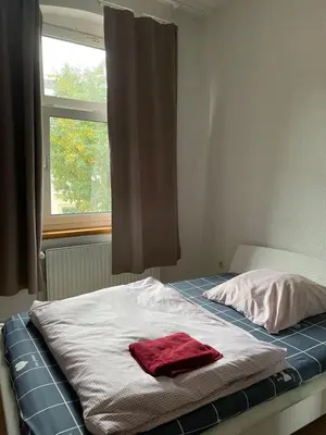 Ein Bett oder Betten in einem Zimmer der Unterkunft Lovely room in Düsseldorf nearly Düsseldorf Hbf