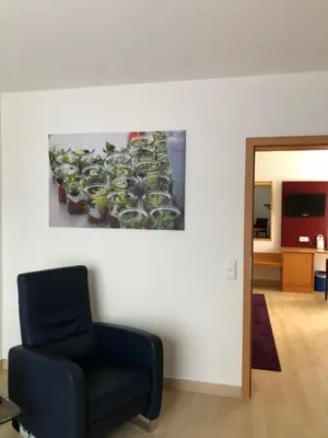 Ein Sitzbereich in der Unterkunft Akzent Hotel-Restaurant Albert