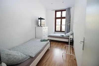 Ein Bett oder Betten in einem Zimmer der Unterkunft Apartment with terrace in Wuppertal