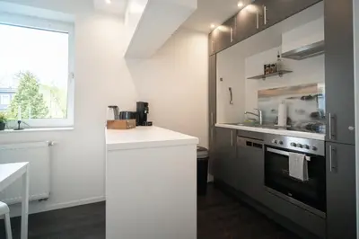 Küche/Küchenzeile in der Unterkunft Juno Living - Witten Apartmenthaus