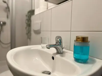Ein Badezimmer in der Unterkunft Zentral, gemütlich, Messe nah! BE1L