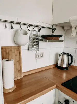 Küche/Küchenzeile in der Unterkunft Ruhig, zentral, Messe nah! BE3L