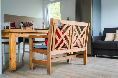 Ein Sitzbereich in der Unterkunft Oveney Apartments