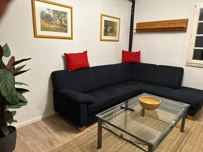 Ein Sitzbereich in der Unterkunft Gästehaus zum Alten Feilenhauer