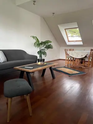 Ein Sitzbereich in der Unterkunft Landhaus am Loh